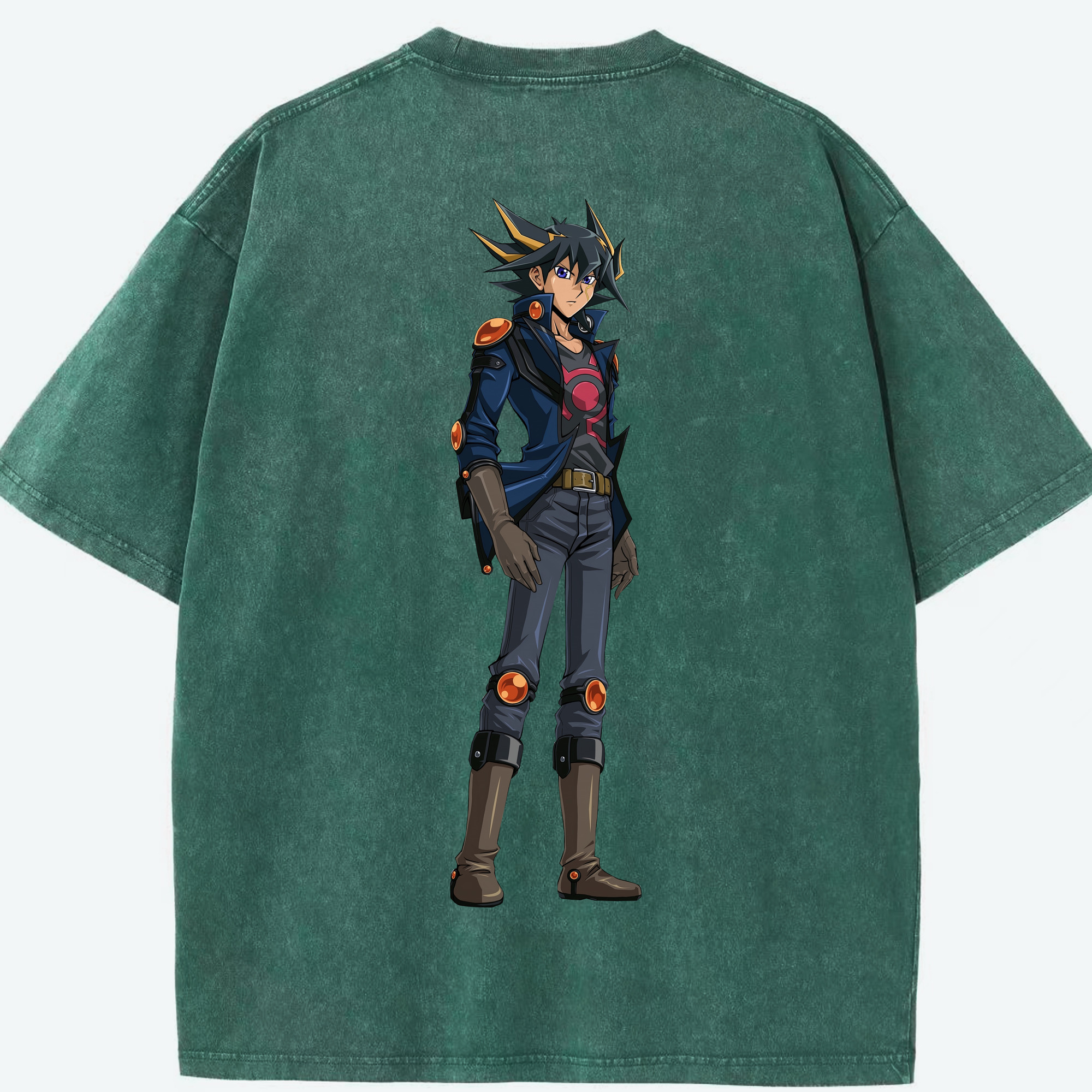 （画像用） 遊☆戯☆王 Yu-Gi-Oh! 綿100% ヴィンテージ風 半袖Tシャツ（背面プリント）